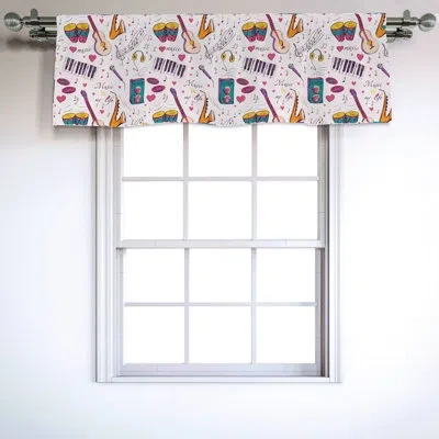 Ambesonne Music 54" Window Valance