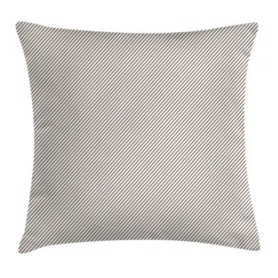 Ambesonne Narrow Stripes Geometric Square Pillow Cover