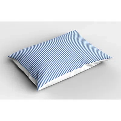 Ambesonne Narwhal Pinstripe Sham In Blue;white