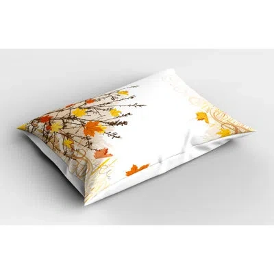 Ambesonne Nature Sham In Yellow;orange