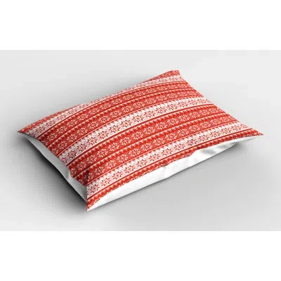Ambesonne Nordic Sham In White;pink
