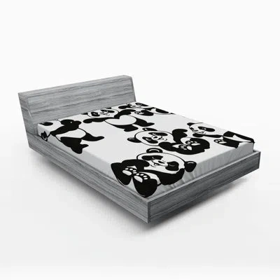 Ambesonne Nursery Fitted Sheet In Black