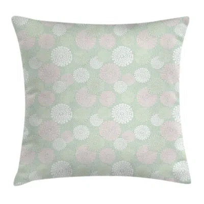 Ambesonne Pastel Dahlia Blossoms Square Pillow Cover