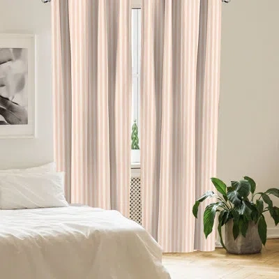 Ambesonne Pink White 4-panel Curtains, Romantic Old Country, Pale Salmon And White