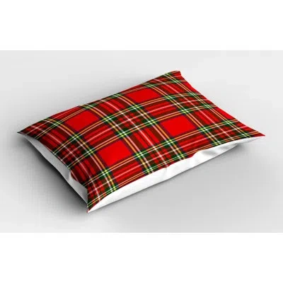 Ambesonne Plaid Sham In Red,green