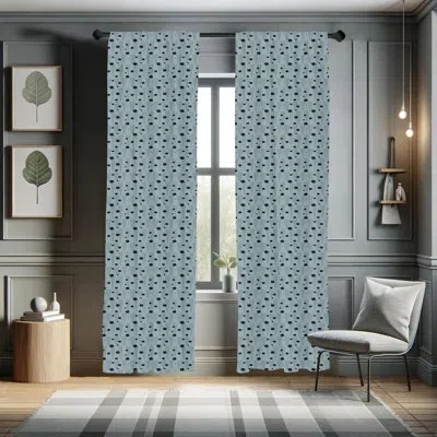 Ambesonne Polka Dots Semi-sheer Rod Pocket Curtain Panels