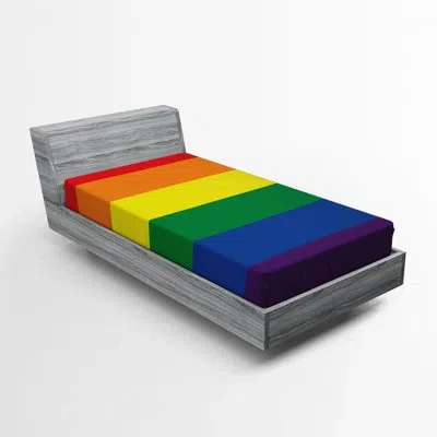 Ambesonne Pride Striped Fitted Sheet In Green