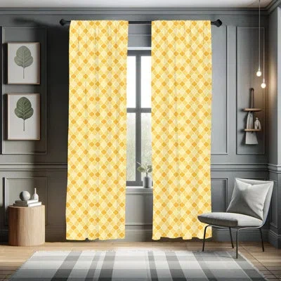Ambesonne Quatrefoil Semi-sheer Rod Pocket Sliding Panel