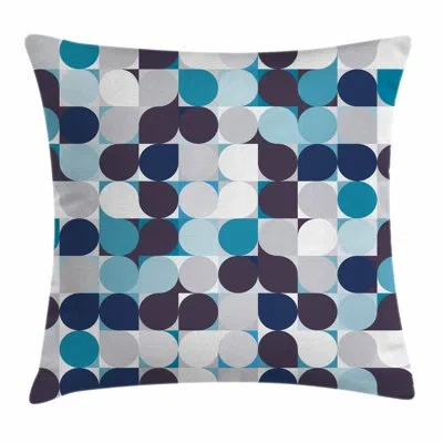 Ambesonne Retro Circles Squares Cushion Pillow Cover
