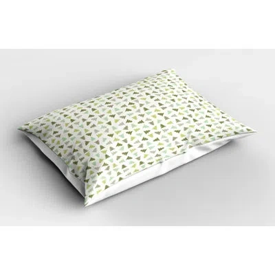 Ambesonne Retro Winter Sham In Green;gray