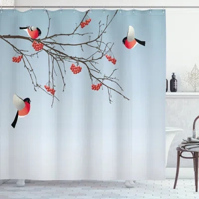 Ambesonne Rowan Shower Curtain Set + Hooks