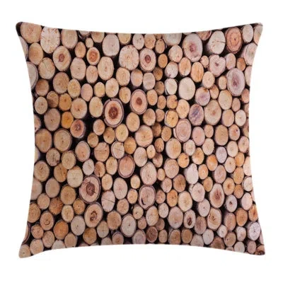 Ambesonne Rustic Decor Wooden Lumbar Square Pillow Cover