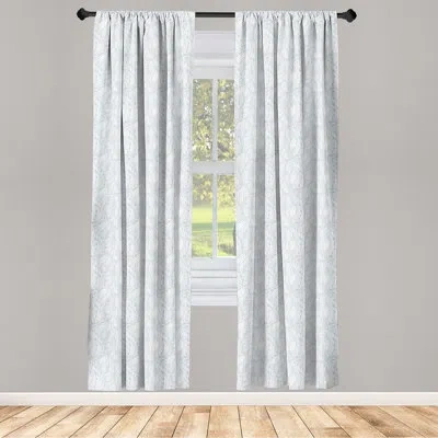 Ambesonne Semi-sheer Rod Pocket Curtain Panels