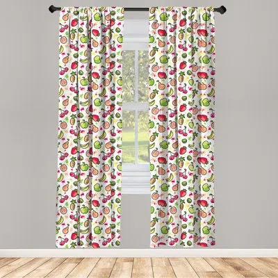 Ambesonne Semi-sheer Rod Pocket Sliding Panel