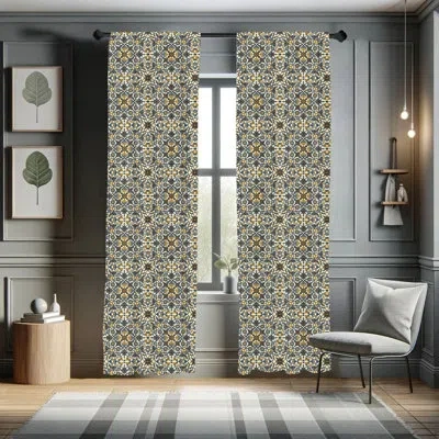 Ambesonne Semi-sheer Rod Pocket Sliding Panel