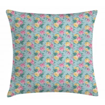 Ambesonne Shabby Flora Indoor / Outdoor Floral 36" Throw Pillow Cover