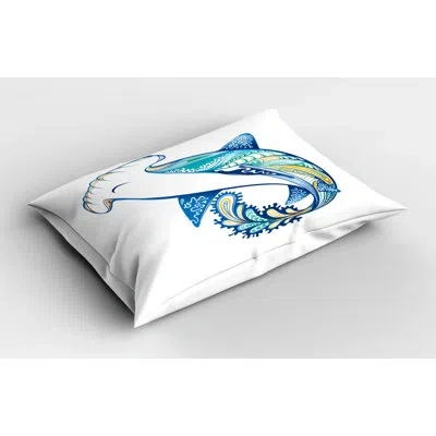 Ambesonne Shark Abstract Sham In Blue