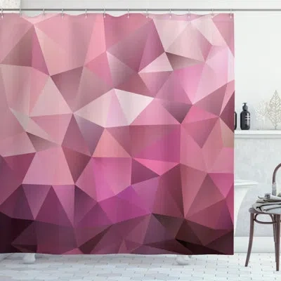 Ambesonne Shower Curtain Set + Hooks In Rose Dried Rose Pink
