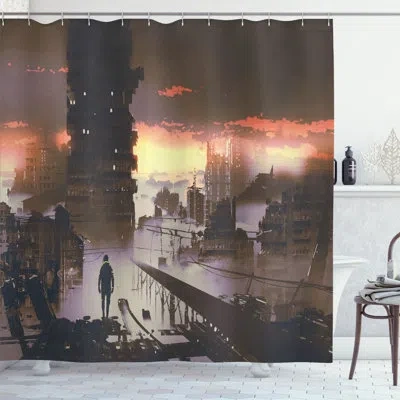 Ambesonne Shower Curtain With Hooks Included