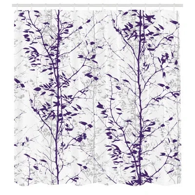 Ambesonne Shower Curtain With Hooks Included In Indigo Pearl