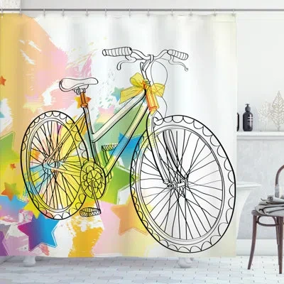 Ambesonne Sketchy Shower Curtain Set + Hooks In Multicolor