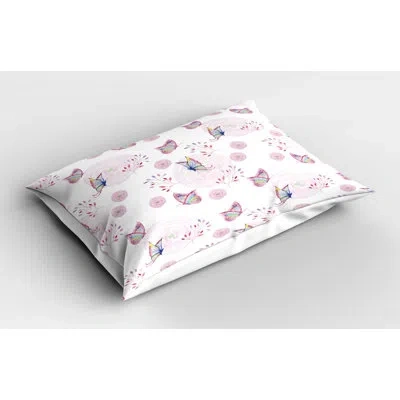 Ambesonne Spring Butterfly Sham In Blue;gray