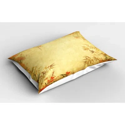 Ambesonne Star Bamboo Sham In Orange;gold