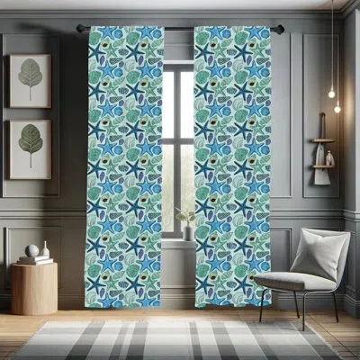 Ambesonne Starfish Semi-sheer Rod Pocket Curtain Panels