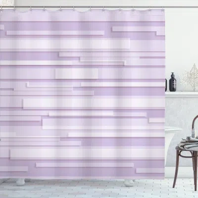 Ambesonne Stone Band Motif Shower Curtain + Hooks