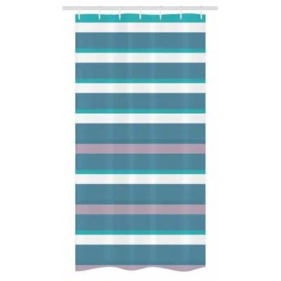 Ambesonne Striped Stall Shower Curtain Single + Hooks