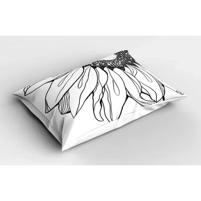 Ambesonne Sun Doodle Sham In Black;white