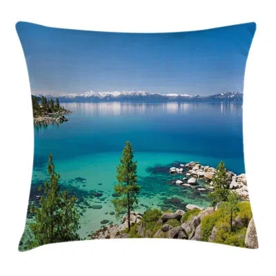 Ambesonne Tranquil Tahoe Shoreline Pillow Cover