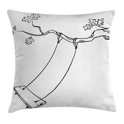 Ambesonne Tree Branch With A Swing And Word Of Joy Indoor / Outdoor 28" Throw Pillow Coverleaves Tree Branch W