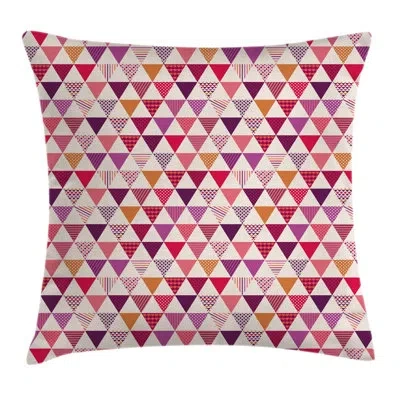 Ambesonne Triangles Dots Cushion Pillow Cover