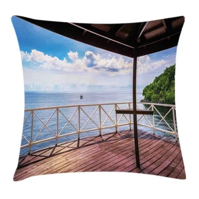 Ambesonne Tropic Trinidad Tobago Island Square Pillow Cover