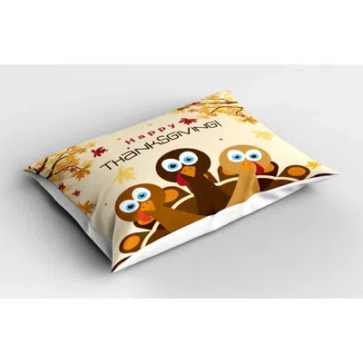 Ambesonne Turkey Sham In Brown;red;beige