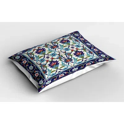 Ambesonne Turkish Pattern Sham In Blue;green;red