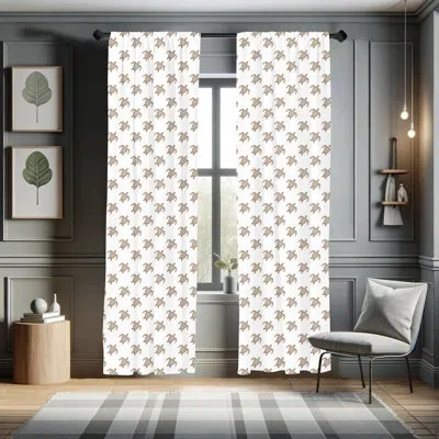 Ambesonne Turtle Semi-sheer Rod Pocket Curtain Panels