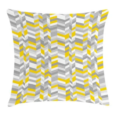 Ambesonne Vintage 60s Home Style Zig Zags Square Pillow Cover