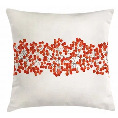 Ambesonne Wild Mountain Ashes Square Pillow Cover