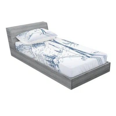 Ambesonne Winter Sheet Set In Blue