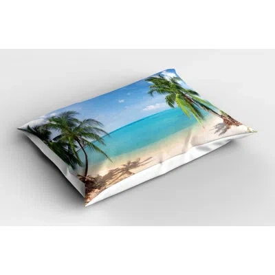 Ambesonne Xo Ocean Sham In Blue;green;beige