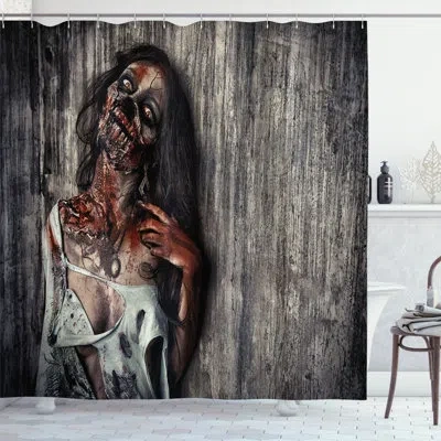 Ambesonne Zombie Shower Curtain Set + Hooks