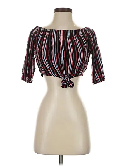 Pre-owned Ambiance 3/4 Sleeve Blouse In Black