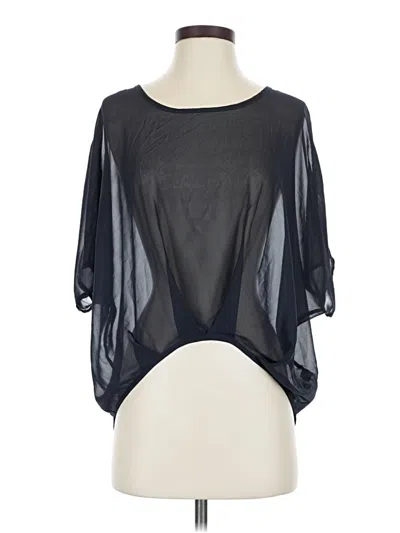 Pre-owned Ambiance 3/4 Sleeve Blouse In Black