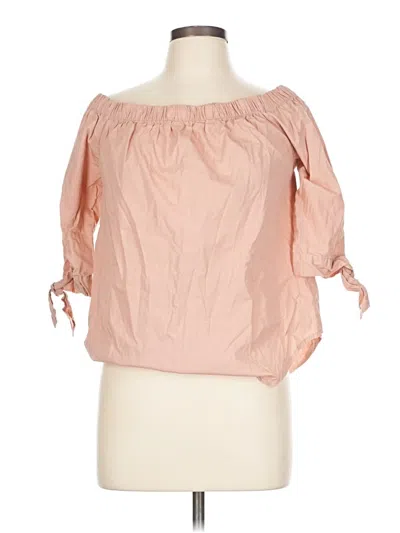 Pre-owned Ambiance 3/4 Sleeve Blouse In Pink