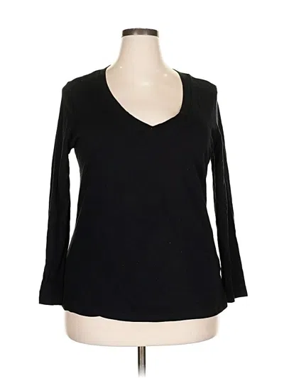 Pre-owned Ambiance 3/4 Sleeve T-shirt In Black