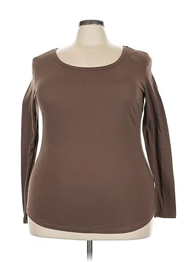 Pre-owned Ambiance 3/4 Sleeve T-shirt In Brown