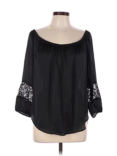Pre-owned Ambiance 3/4 Sleeve T-shirt In Black