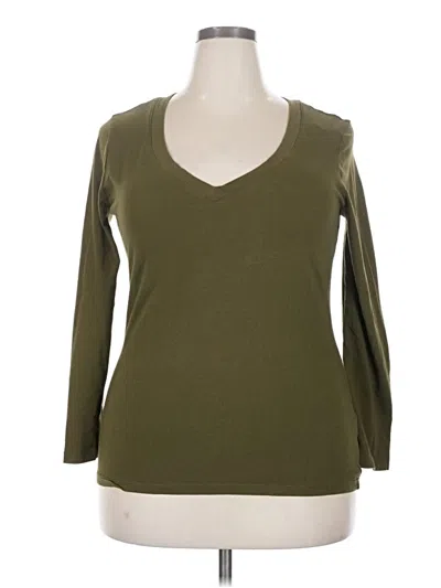 Pre-owned Ambiance 3/4 Sleeve T-shirt In Green